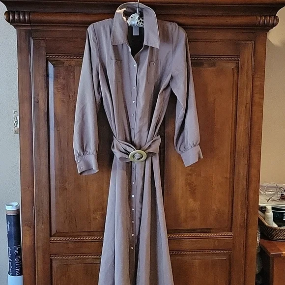 Soft Surroundings full length  belted dress - Picture 3 of 5